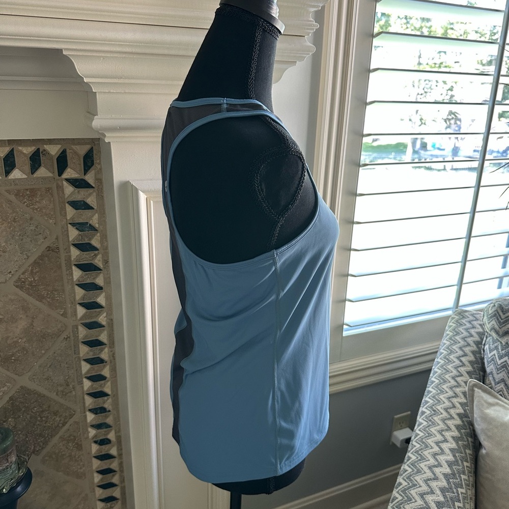 Women's Endeavor Athletic Wear Two-toned Blue and Gray Tank Top - Picture 5 of 6